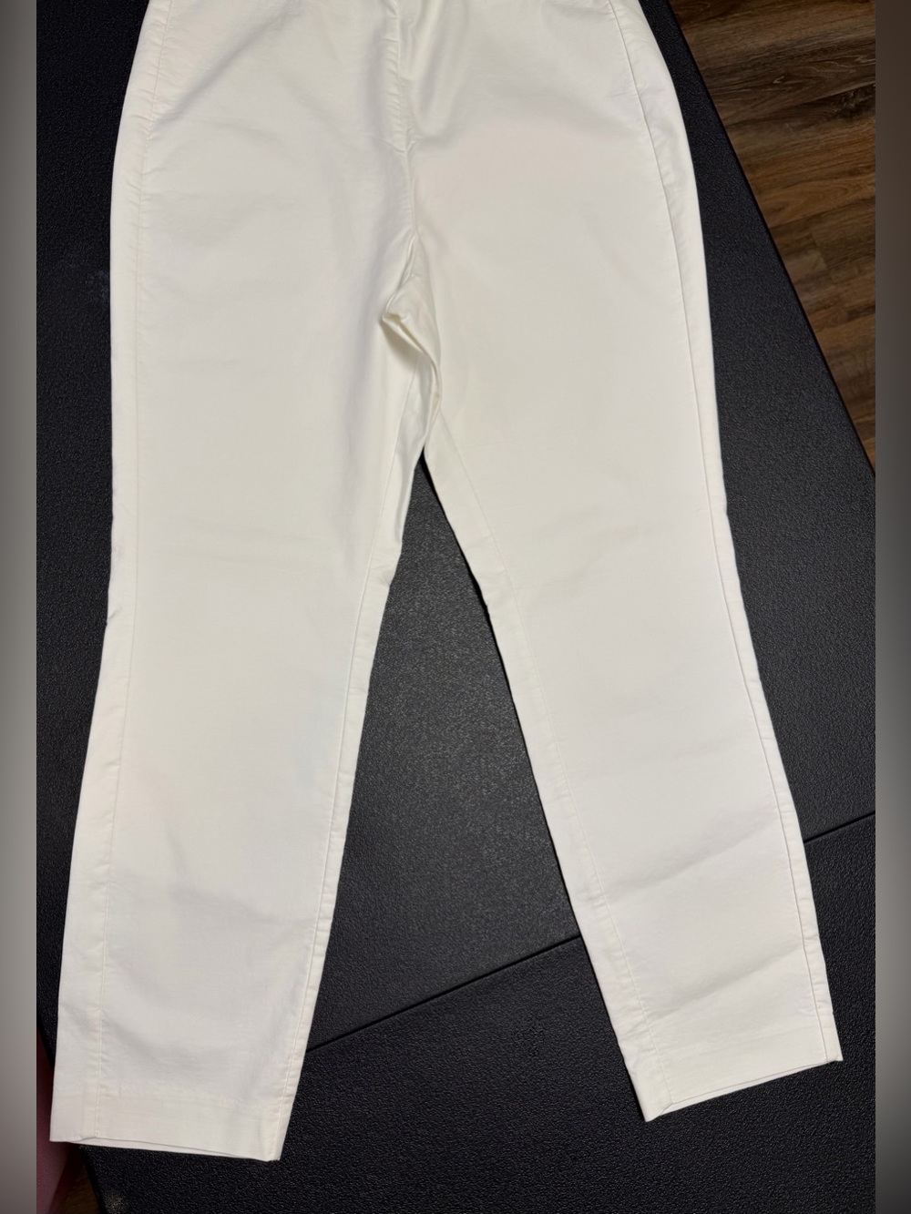 rag & bone White Stretch Cotton Slim Ankle Pants Zip Up Back Size 10 Waist 28